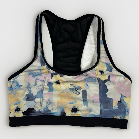 Calvin Klein Other - Calvin Klein Floral Sports Bra Large Racerback Athletic Workout Gym Activewear